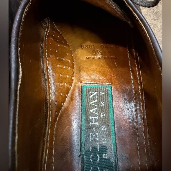 👞✨ Cole Haan Men’s Brown Leather Oxford/Derby Dress Shoes - Size 9.5 🔥